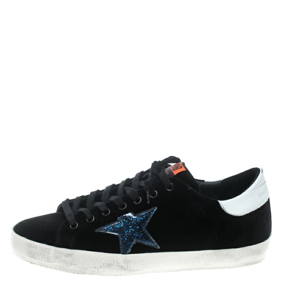 Men * | Golden Goose Velvet Superstar Sneakers Size 42 For Men Black