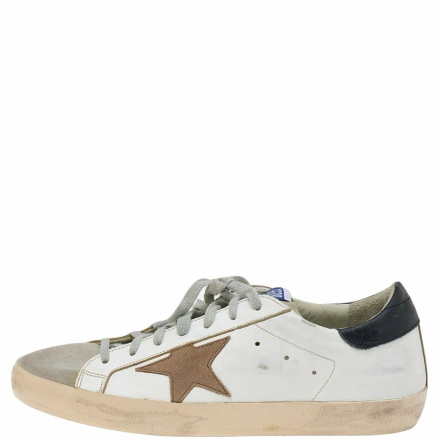 Men * | Golden Goose /Grey Suede And Leather Low Top Sneakers Size 44 For Men White