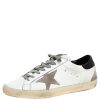 Men * | Golden Goose Leather And Grey Suede Hi Star Sneakers Size 43 For Men White