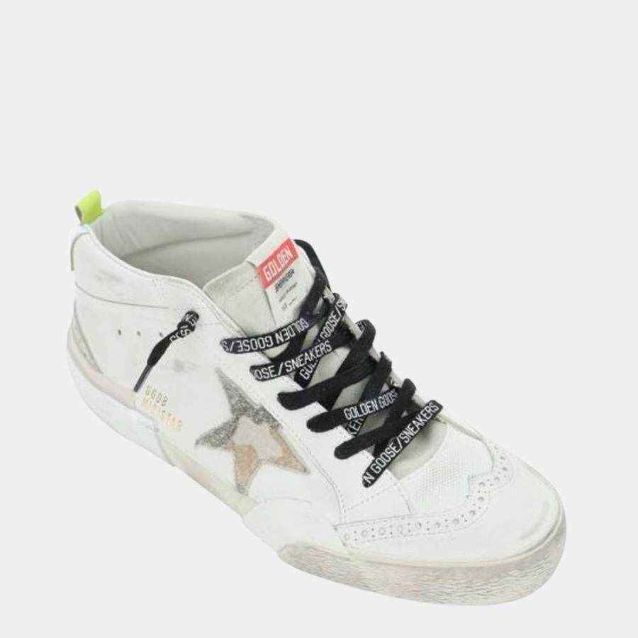 Men * | Golden Goose Mid Star Sneakers Eu 41 For Men White