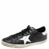 Men * | Golden Goose Leather Superstar Sneakers Size 43 For Men Black