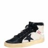 Men * | Golden Goose Leather And Canvas 2.12 High Top Sneakers Size 44 For Men Black