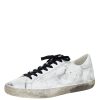 Men * | Golden Goose White Leather Skate Superstar Low Top Sneakers Size 45 For Men Black