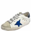 Men * | Golden Goose /Blue Leather And Suede Superstar Golden Day Sneakers Size 42 For Men White