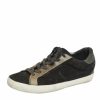 Women * | Golden Goose /Grey Suede And Leather Super Star Low Top Sneakers Size 37 For Women Black