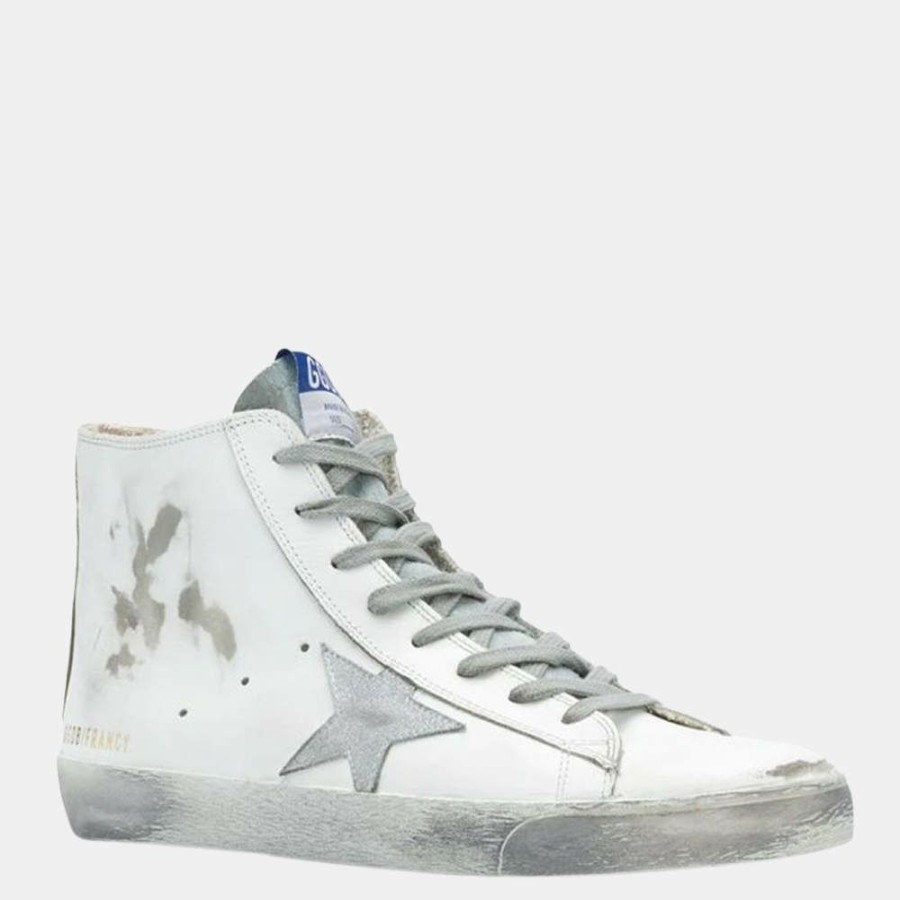 Men * | Golden Goose Leather Francy Sneakers Size Eu 43 For Men White