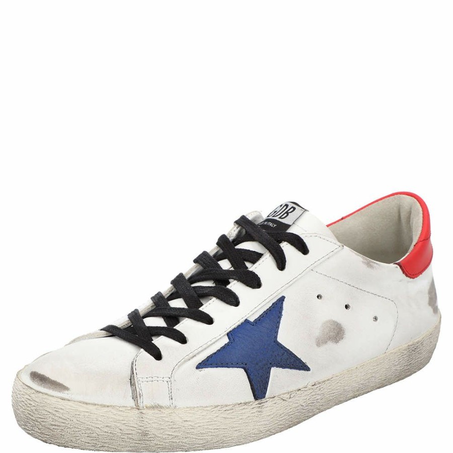 Men * | Golden Goose /Red/Blue Superstar Low-Top Sneakers Size Eu 43 For Men White