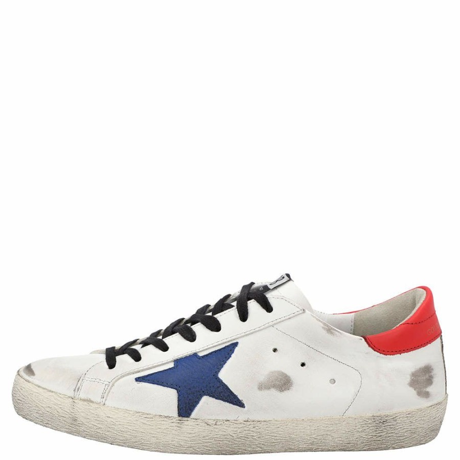 Men * | Golden Goose /Red/Blue Superstar Low-Top Sneakers Size Eu 43 For Men White