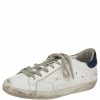 Women * | Golden Goose /Blue Leather Superstar Sneakers Size 39 For Women White