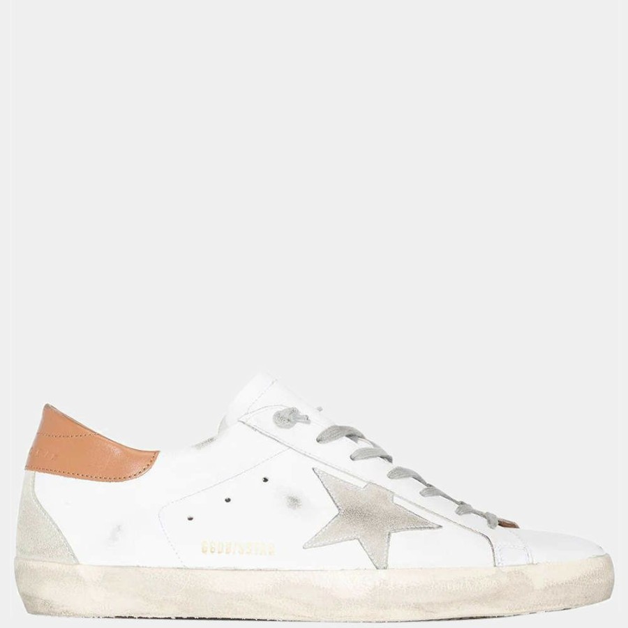 Men * | Golden Goose Super Star Low-Top Sneakers Size Eu 45 For Men White