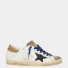 Men * | Golden Goose Super-Star Leather Black Star Sneakers Size Eu 42 For Men White