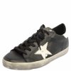 Women * | Golden Goose /White Leather Superstar Low Top Sneakers Size 39 For Women Black