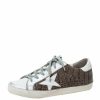 Women * | Golden Goose /Grey Croc Embossed Leather Superstar Low Top Sneakers Size 38 For Women White