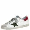 Men * | Golden Goose Leather And Suede Superstar Lace Up Sneakers Size 41 For Men White