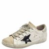 Women * | Golden Goose Leather And Suede Hi Star Low Top Sneakers Size 39 For Women White