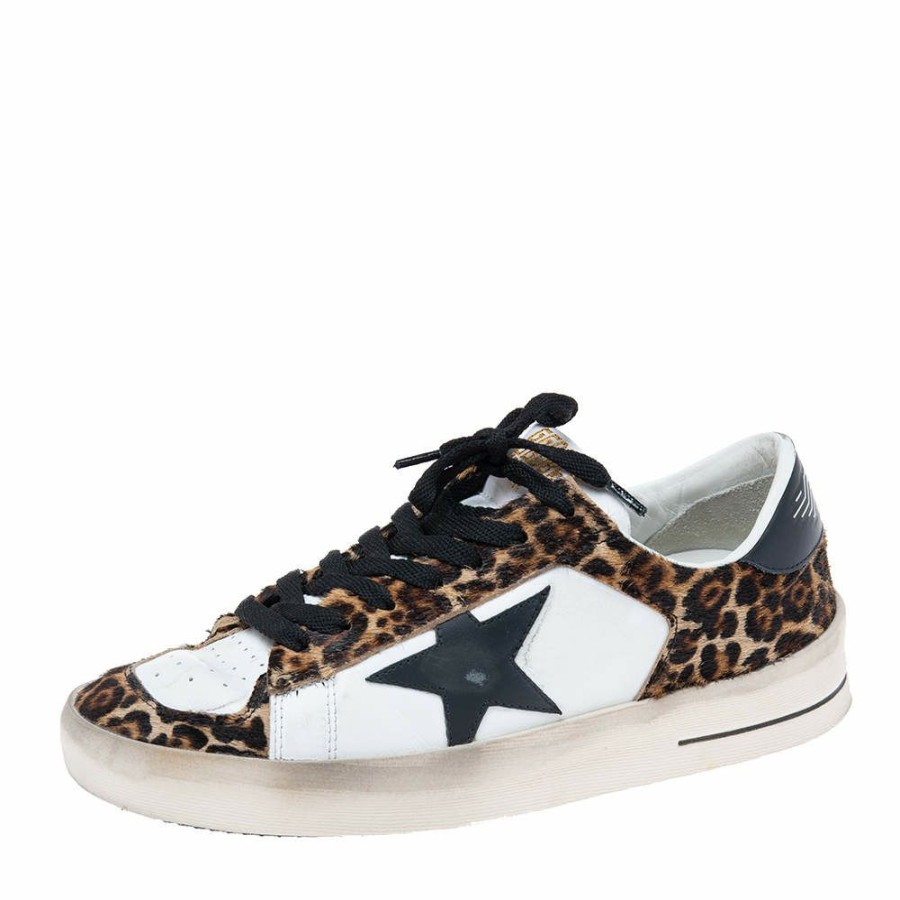 Women * | Golden Goose Pony Hair And Leather Super Star Low Top Sneakers Size 39 For Women Multicolor