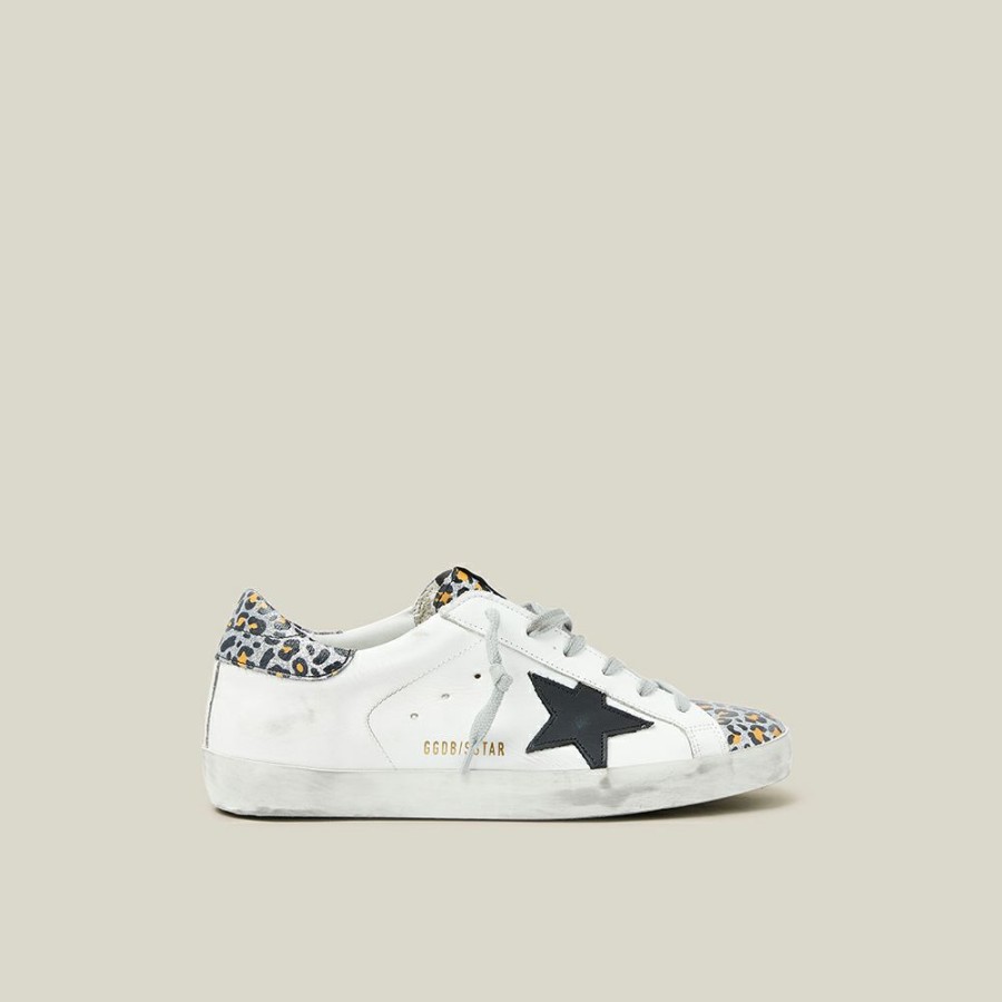 Women * | Golden Goose Deluxe Brand Start Leopard Superstar Sneakers Size It 35 For Women White