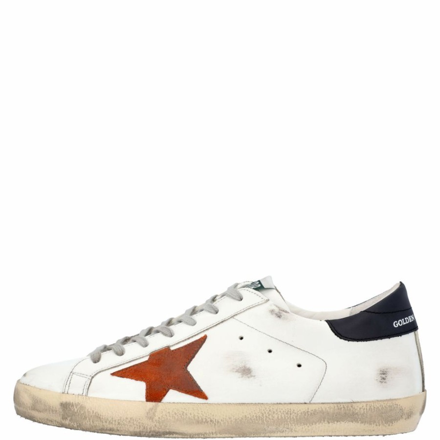 Men * | Golden Goose / Black / Red Leather Superstar Sneakers Size Eu 42 For Men White