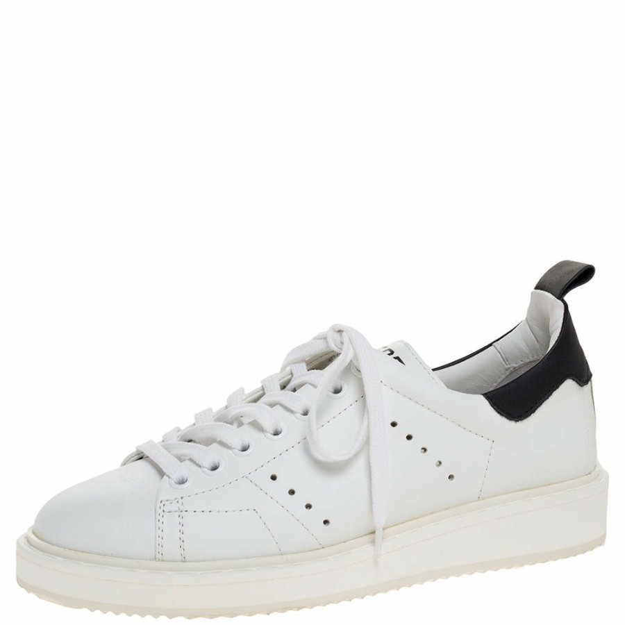 Women * | Golden Goose Leather Starter Low Top Sneakers Size 36 For Women White