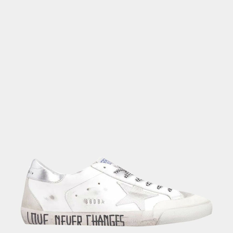 Men * | Golden Goose Leather Superstar Low-Top Sneakers Size Eu 44 For Men White