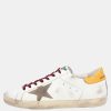 Men * | Golden Goose White/Yellow Leather Superstar Sneaker Size Eu 44 For Men Multicolor