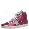 Women * | Golden Goose Foil Fabric And Silver Star Leather Francy Sneaker Size 39 For Women Pink