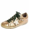 Women * | En Goose Glitter And Pvc Superstar Sneakers Size 38 For Women Gold