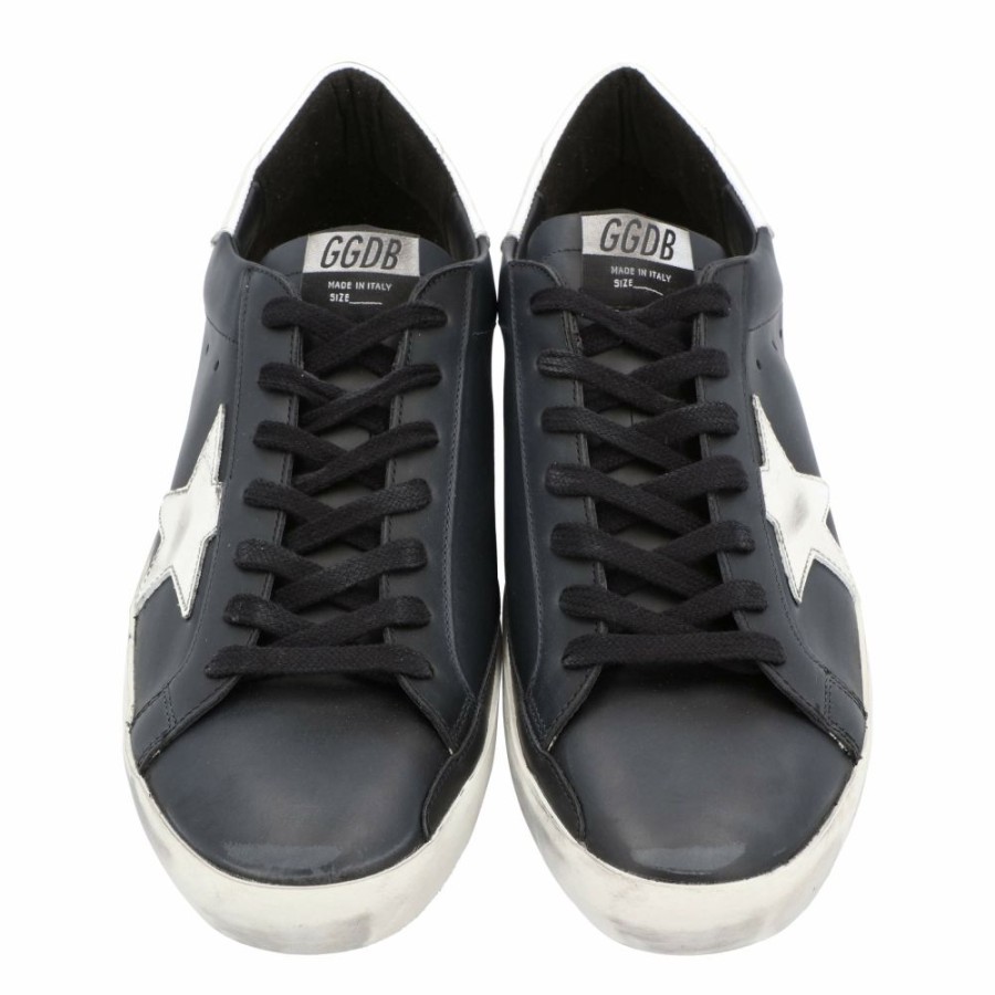 Men * | Golden Goose Superstar Leather Sneakers Size 43 For Men Black