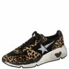 Women * | Golden Goose Brown/ Pony Hair And Fabric Chunky Low Top Sneakers Size 41 For Women Black