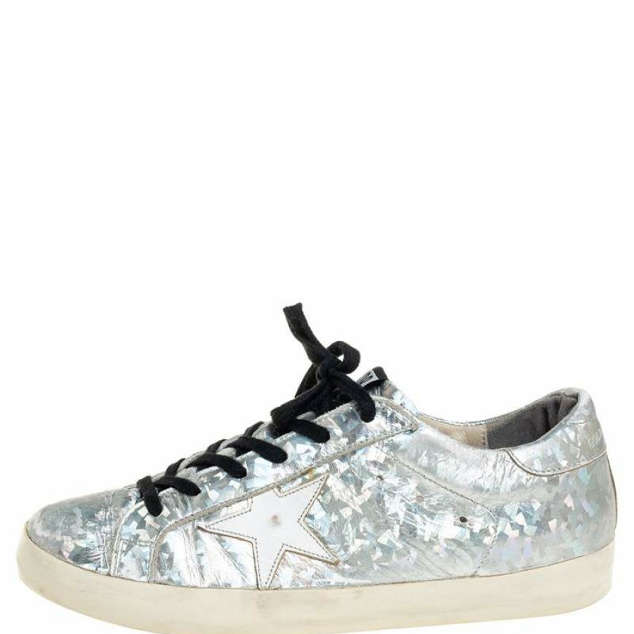 Women * | Golden Goose Leather Superstar Lace Up Sneakers Size 40 For Women Grey