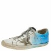 Men * | Golden Goose /Blue Leather Super Star Low Top Sneakers Size 41 For Men White