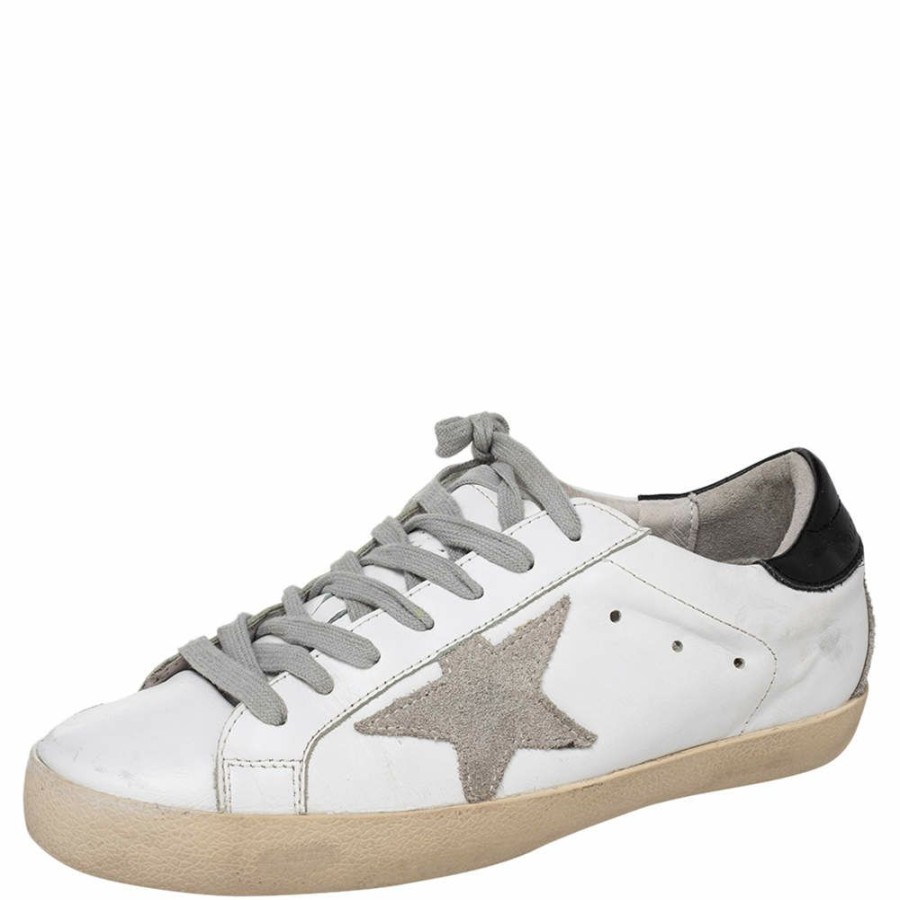 Men * | Golden Goose /Grey Leather And Suede Superstar Low Top Sneakers Size 41 For Men White