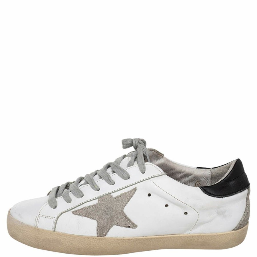 Men * | Golden Goose /Grey Leather And Suede Superstar Low Top Sneakers Size 41 For Men White