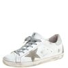 Women * | Golden Goose /Silver Leather Hi Star Sneakers Size 38 For Women White