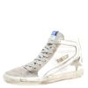 Women * | Golden Goose Leather And Suede Slide High Top Sneakers Size 41 For Women White