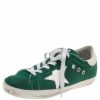 Women * | Golden Goose /White Velvet And Leather Super Star Low Top Sneakers Size 36 For Women Green