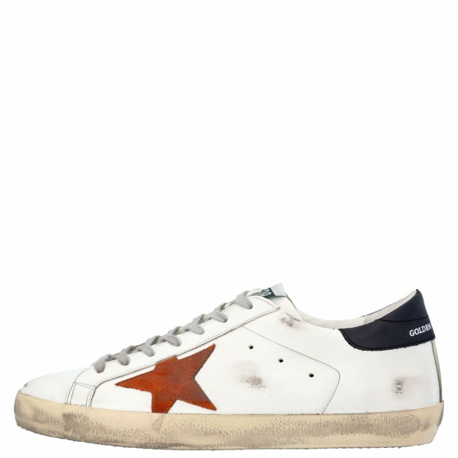 Men * | Golden Goose / Black / Red Leather Superstar Sneakers Size Eu 43 For Men White