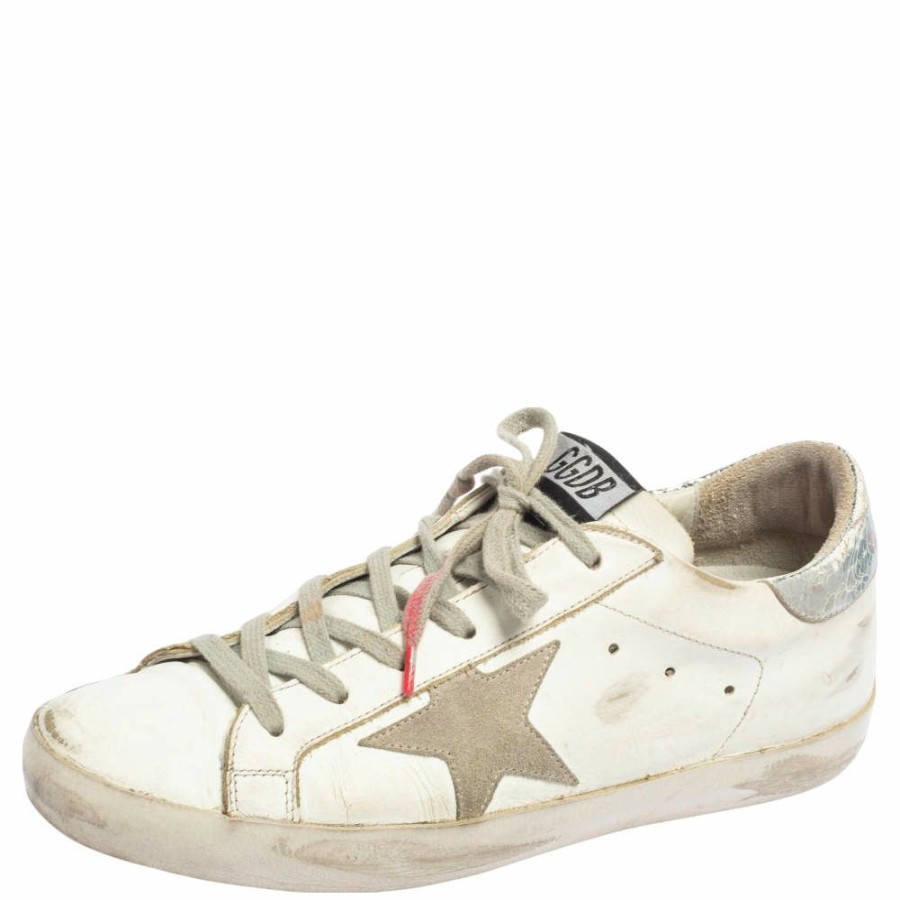 Women * | Golden Goose /Pink Leather Superstar Low Top Sneakers Size 39 For Women White