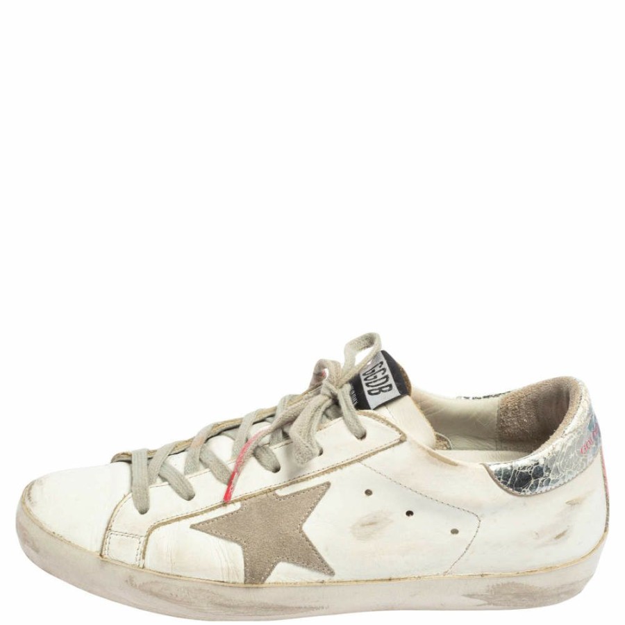 Women * | Golden Goose /Pink Leather Superstar Low Top Sneakers Size 39 For Women White