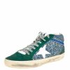 Women * | Golden Goose Tricolor Glitter And Suede Mid Star High Top Sneakers Size 39 For Women Multicolor