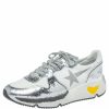 Men * | Golden Goose /Silver Leather Lace Up Sneakers Size 41 For Men White