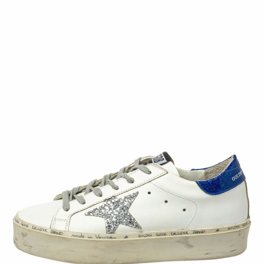 Women * | Golden Goose Leather Hi Star Sneakers Size 37 For Women White