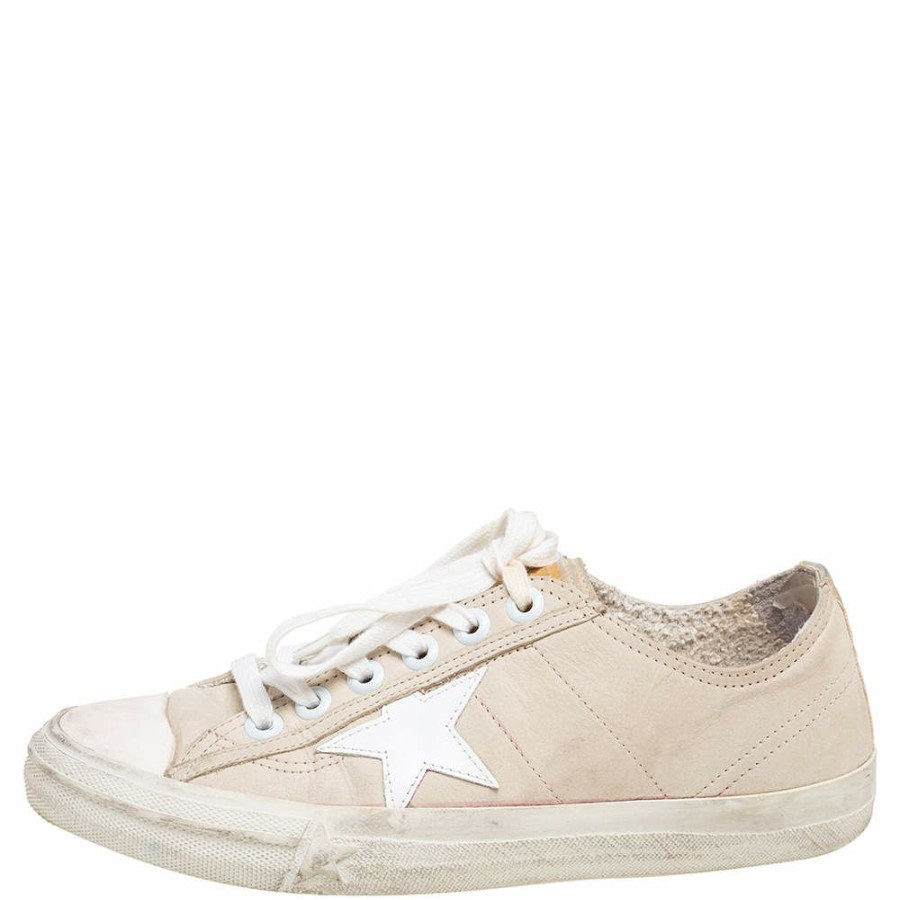 Women * | Golden Goose Nubuck Leather Superstar Low Top Sneakers Size 39 For Women Grey