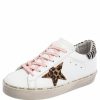 Women * | Golden Goose Leather Hi Star Horsy Heel Low Top Sneakers Size 36 For Women White