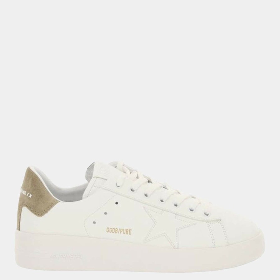 Men * | Golden Goose White/Brown Purestar Sneakers Size Eu 44 For Men Brown,White