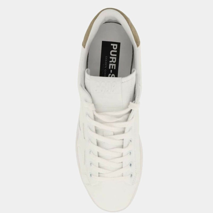 Men * | Golden Goose White/Brown Purestar Sneakers Size Eu 44 For Men Brown,White