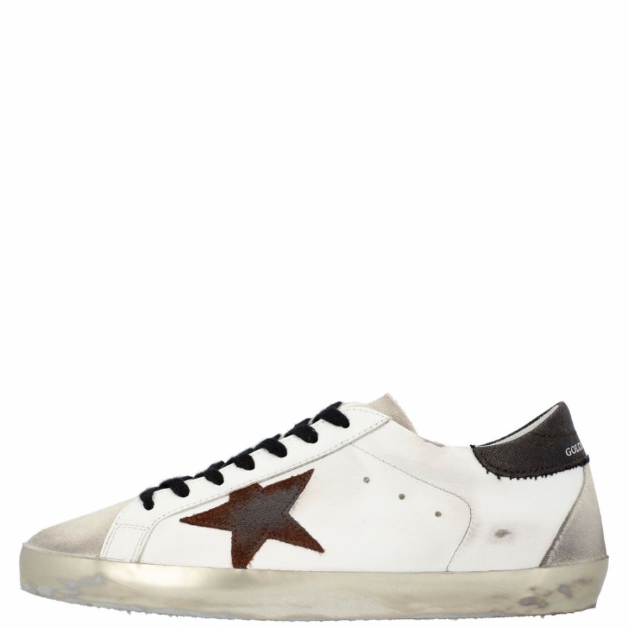 Men * | Golden Goose /Black/Red Leather Superstar Sneakers Size Eu 41 For Men White