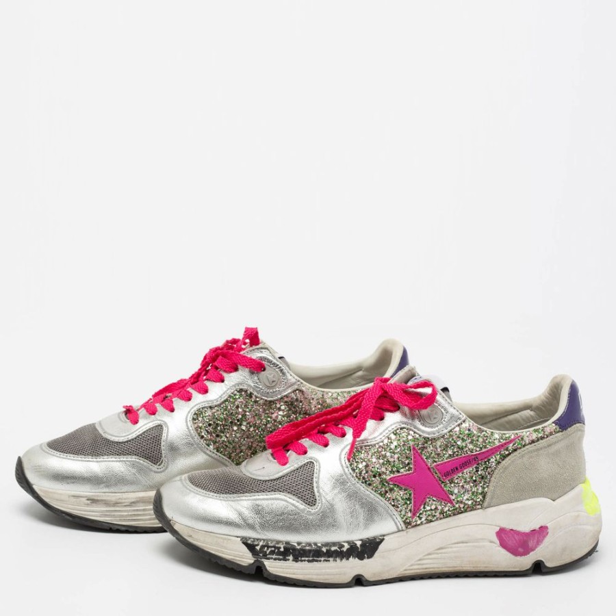 Women * | Golden Goose Suede And Leather Superstar Low Top Sneakers Size 40 For Women Multicolor