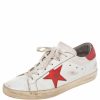 Men * | Golden Goose /Red Leather Superstar Low Top Sneakers Size 41 For Men White