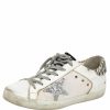 Women * | Golden Goose Leather And Canvas Superstar Sneakers Size 40 For Women White